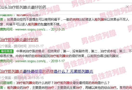 汕头治疗前列腺炎*好的药