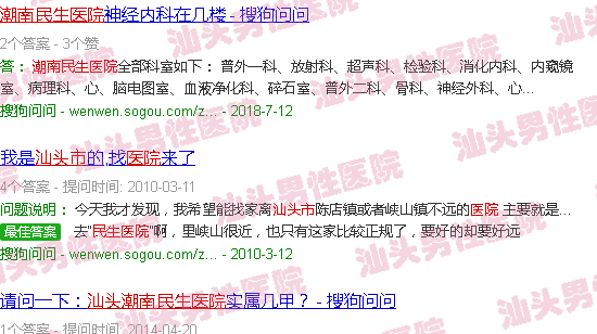 汕头潮南民生医院泌尿科