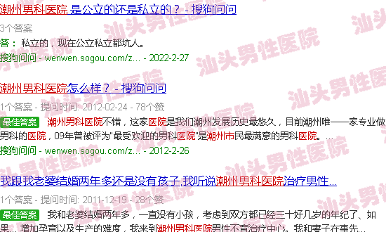 汕头潮州男科属于*医院吗