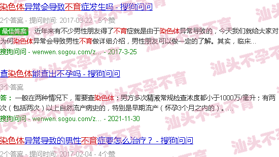 汕头染色体不育