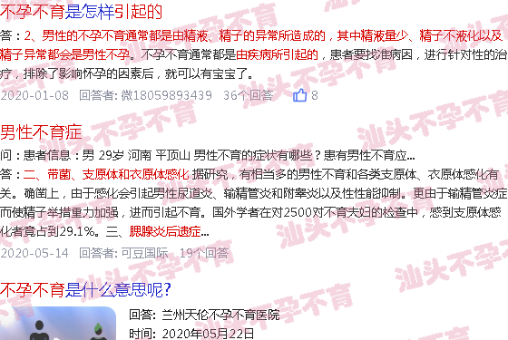 汕头造成男性不育症的原因